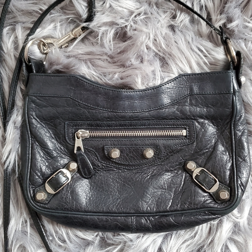 BALENCIAGA Moto Hip Crossbody Black
